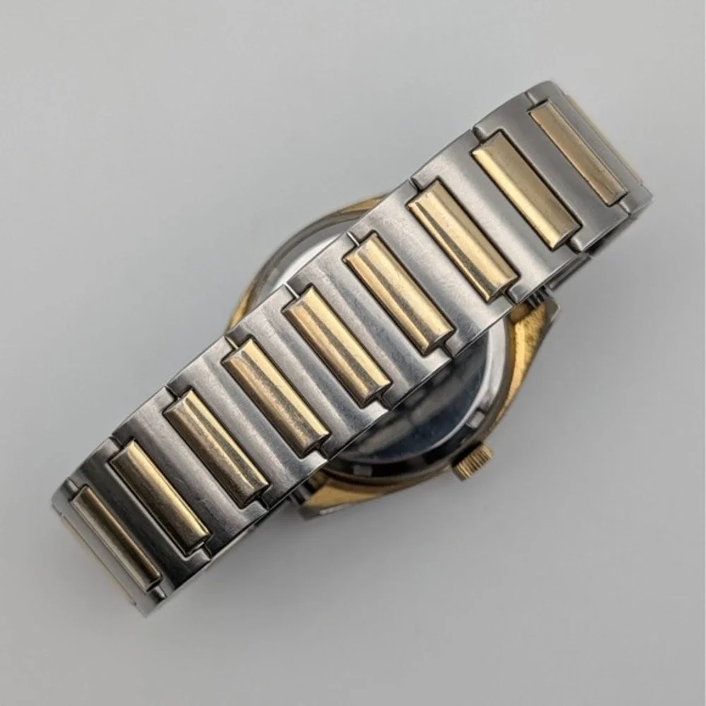 Leon Piradet 21 Jewels Swiss Manual Watch Amber Sunburst‎ Dial Faceted Crystal